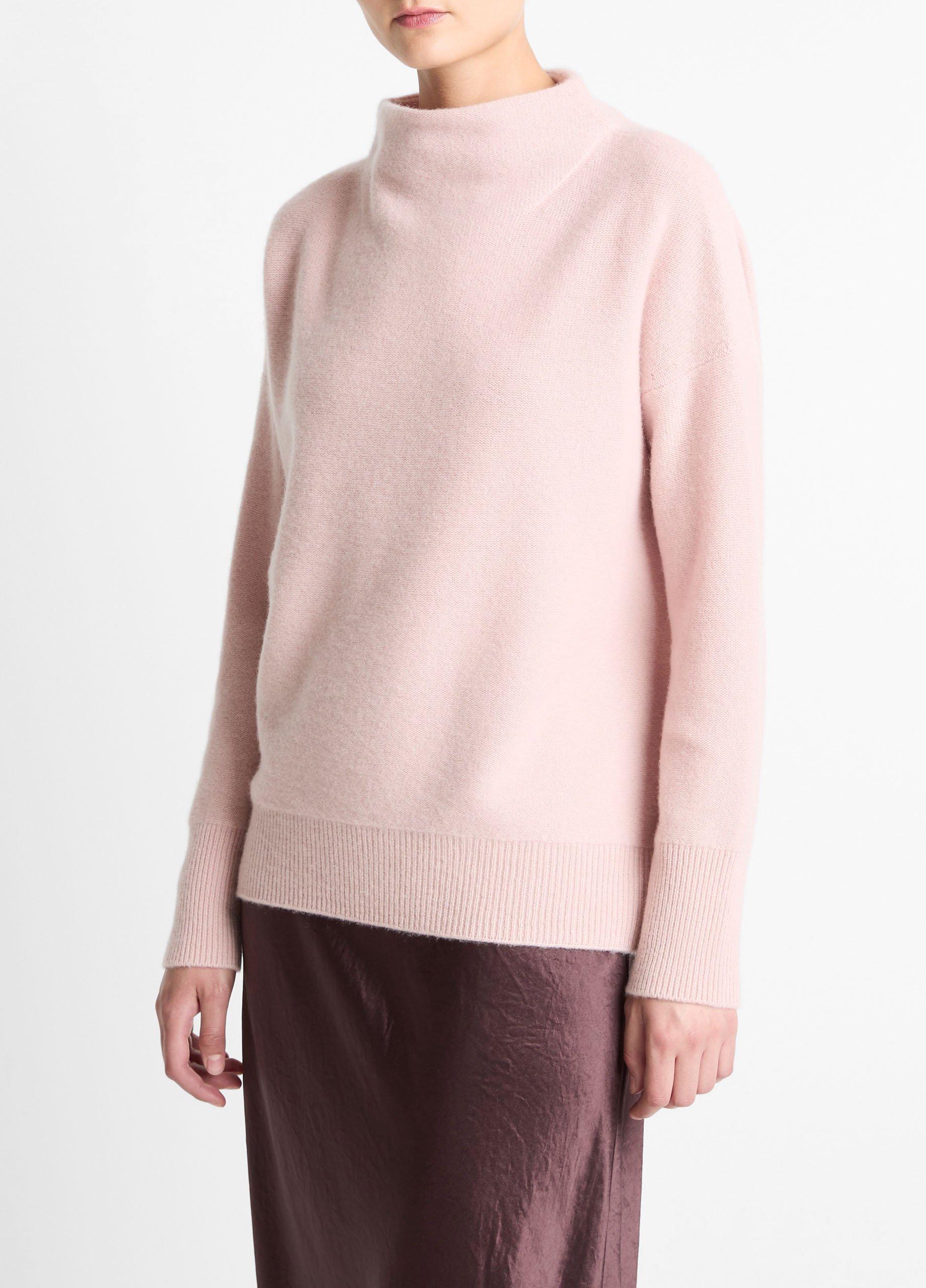 Vince Plush Cashmere Funnel-Neck Sweater - Sweaters