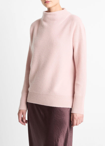 Vince Plush Cashmere Funnel-Neck Sweater - Sweaters