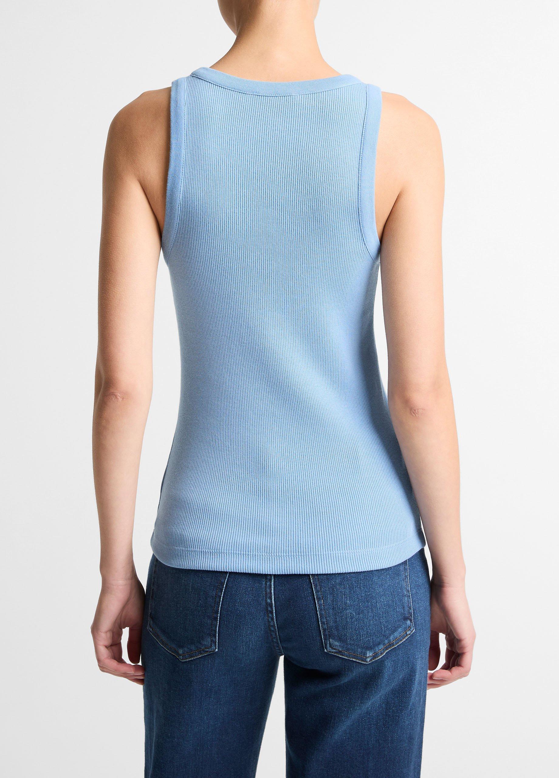 Vince Ribbed Scoop-Neck Tank - Shirts & Tees