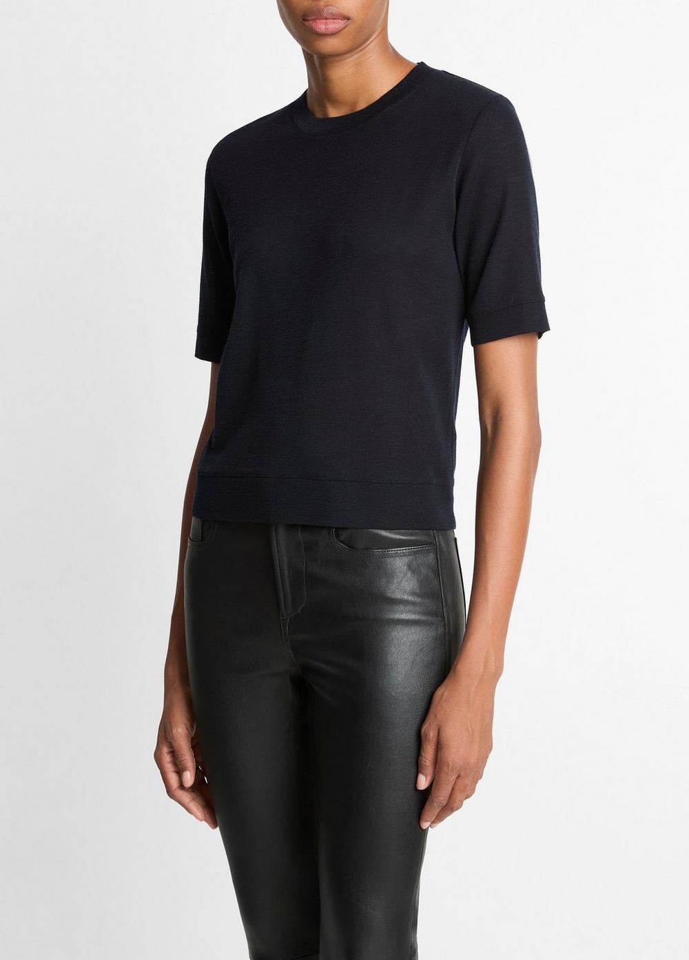 Vince Wool Shrunken T-Shirt - Women