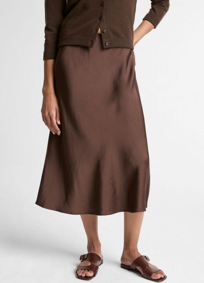 Vince Matte Satin Slip Skirt - Dresses & Skirts