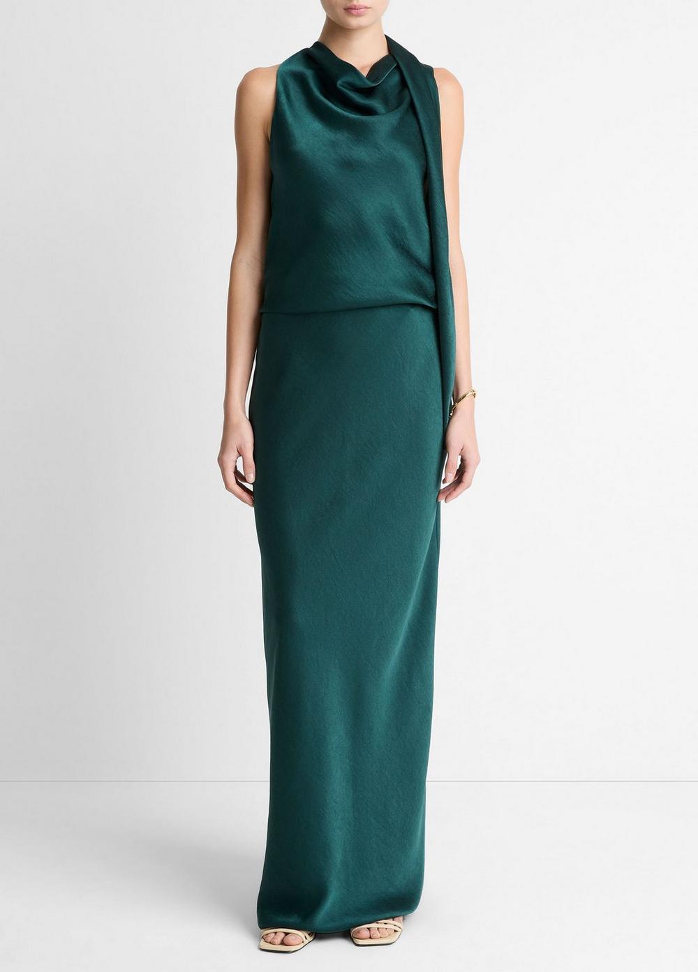 Vince Satin Bias Column Skirt - Dresses & Skirts