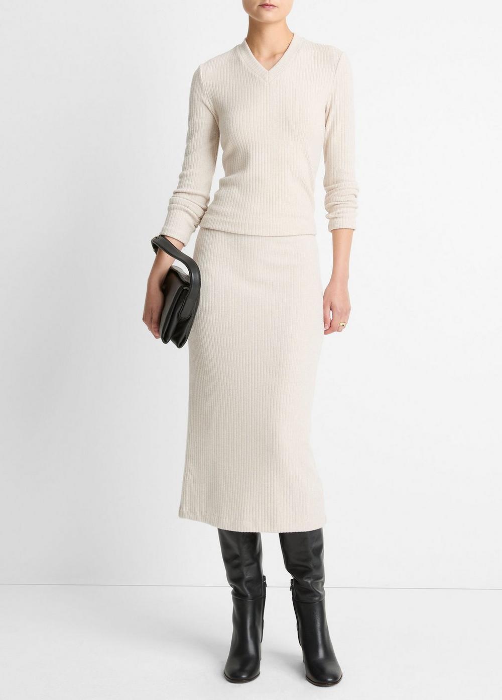 Vince Cozy Rib Midi Skirt - Dresses & Skirts