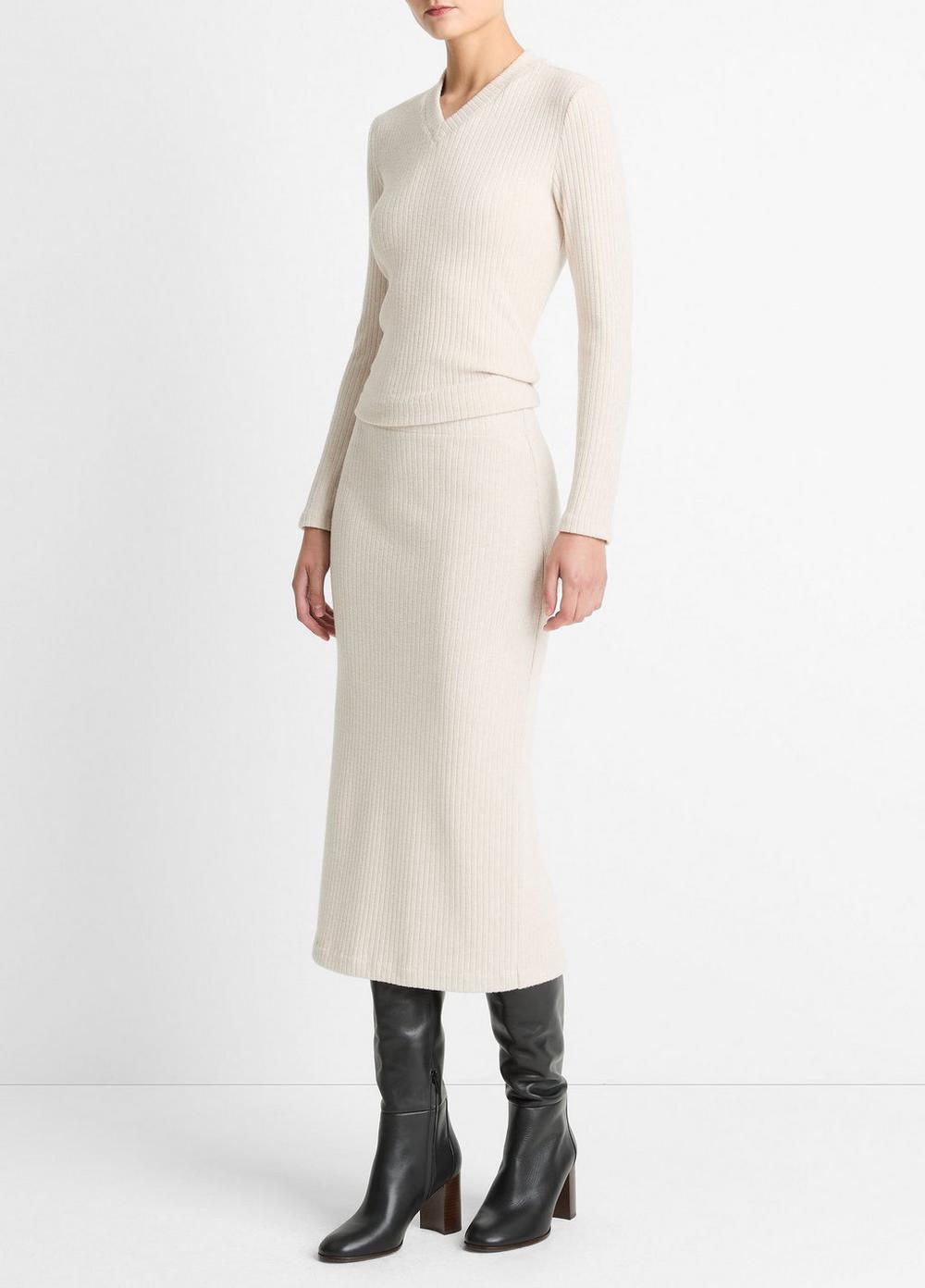 Vince Cozy Rib Midi Skirt - Dresses & Skirts