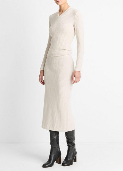 Vince Cozy Rib Midi Skirt - Dresses & Skirts