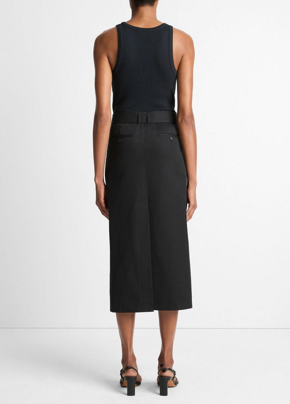 Vince Cotton Trench Pencil Skirt - Dresses & Skirts