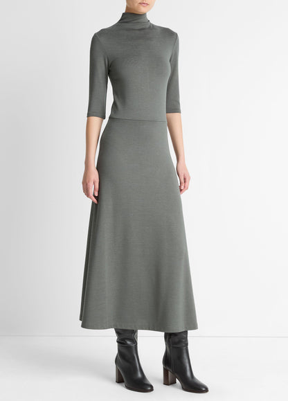 Vince Elbow-Sleeve Turtleneck Dress - Dresses & Skirts