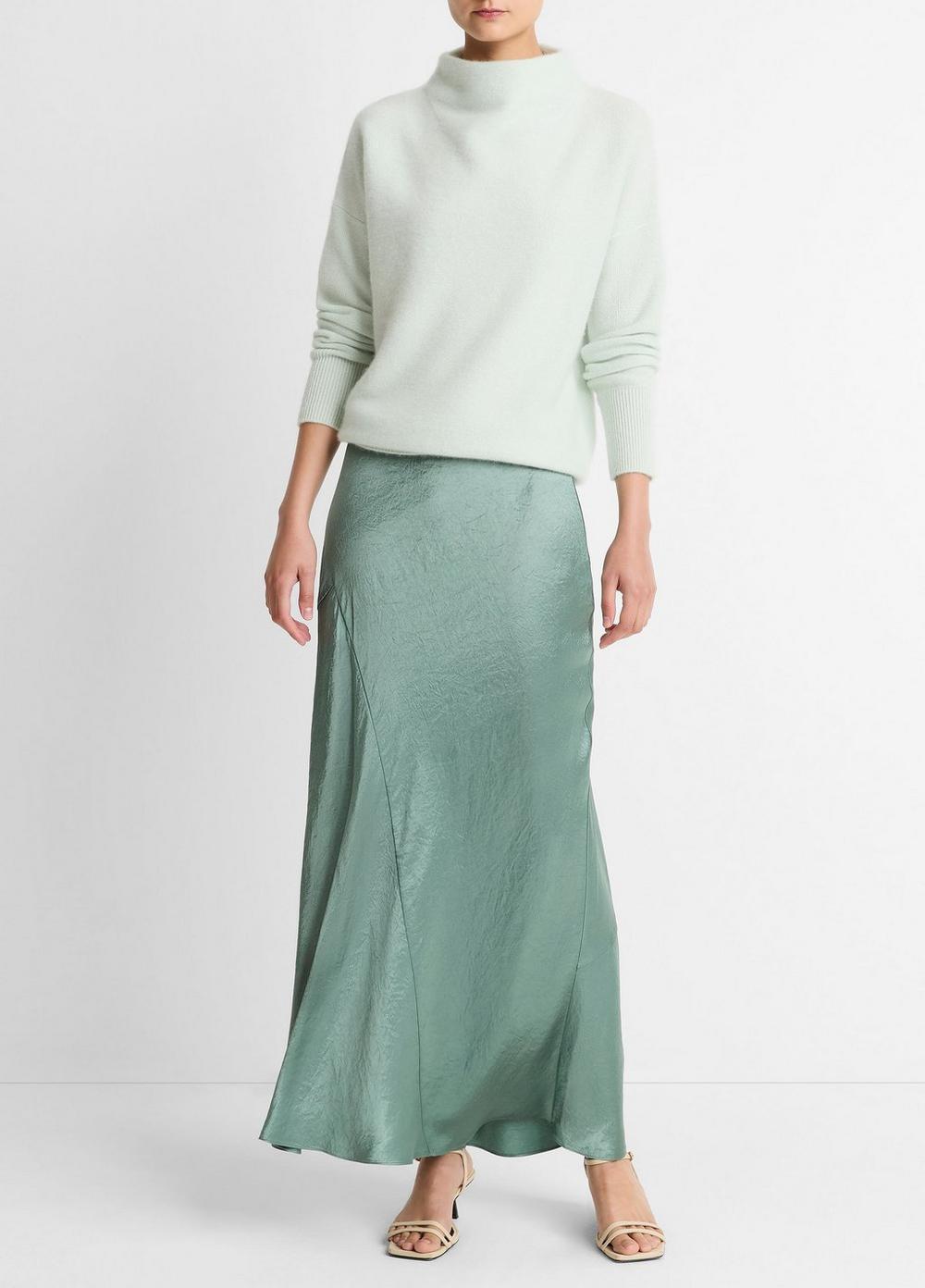 Vince Paneled Satin Bias Skirt - Dresses & Skirts