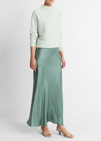 Vince Paneled Satin Bias Skirt - Dresses & Skirts