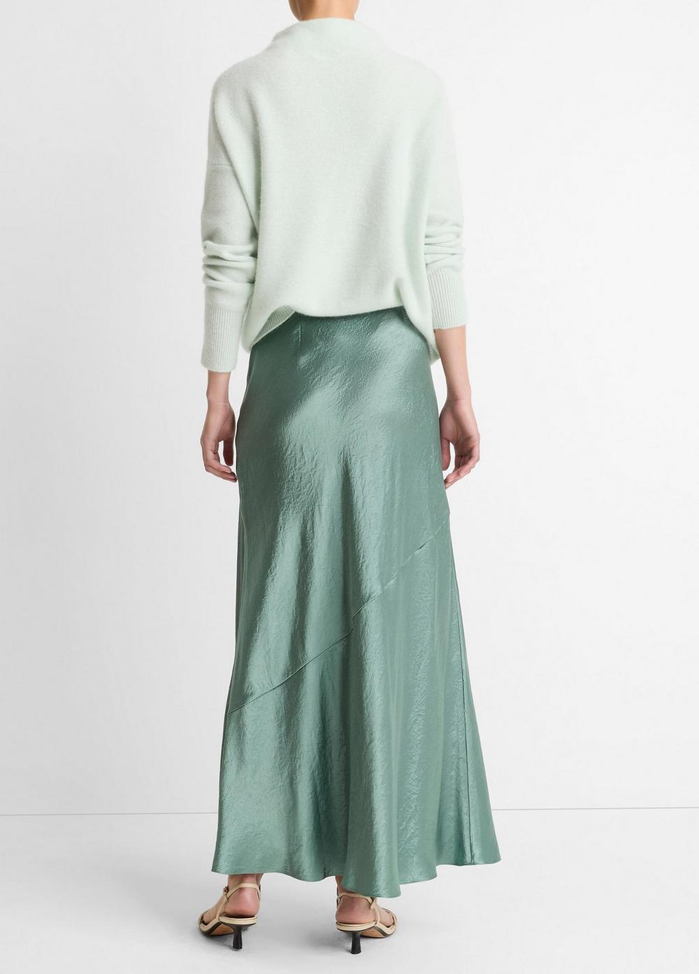 Vince Paneled Satin Bias Skirt - Dresses & Skirts