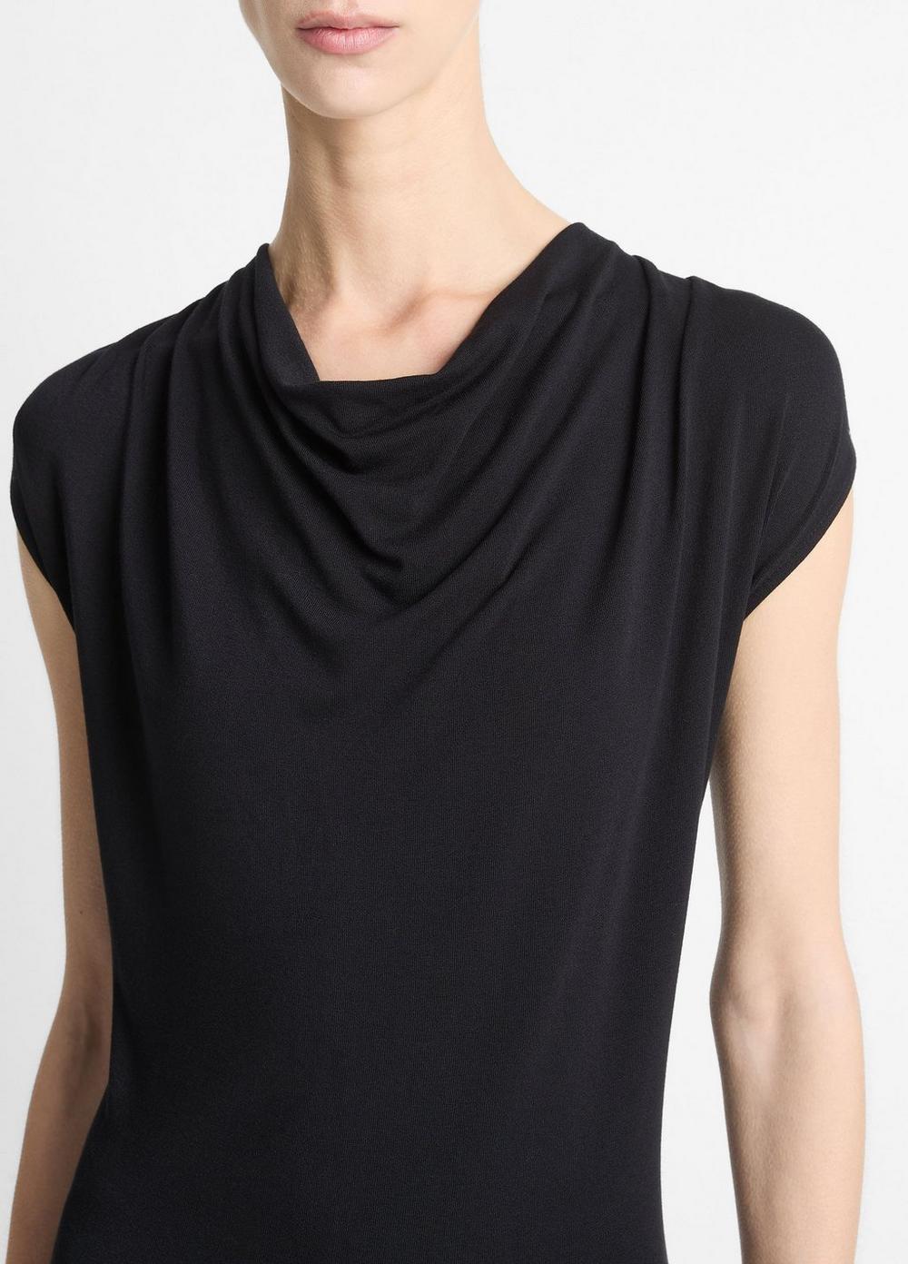 Vince Jersey Draped Cowl-Neck Dress - Dresses & Skirts