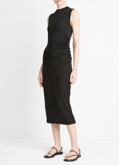 Vince Sleeveless Gathered-Waist Dress - Dresses & Skirts