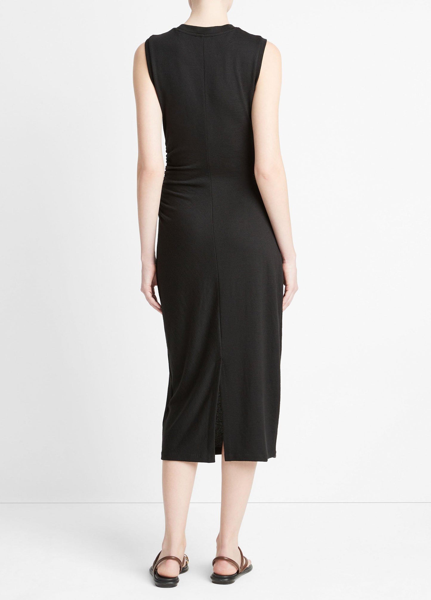 Vince Sleeveless Gathered-Waist Dress - Dresses & Skirts