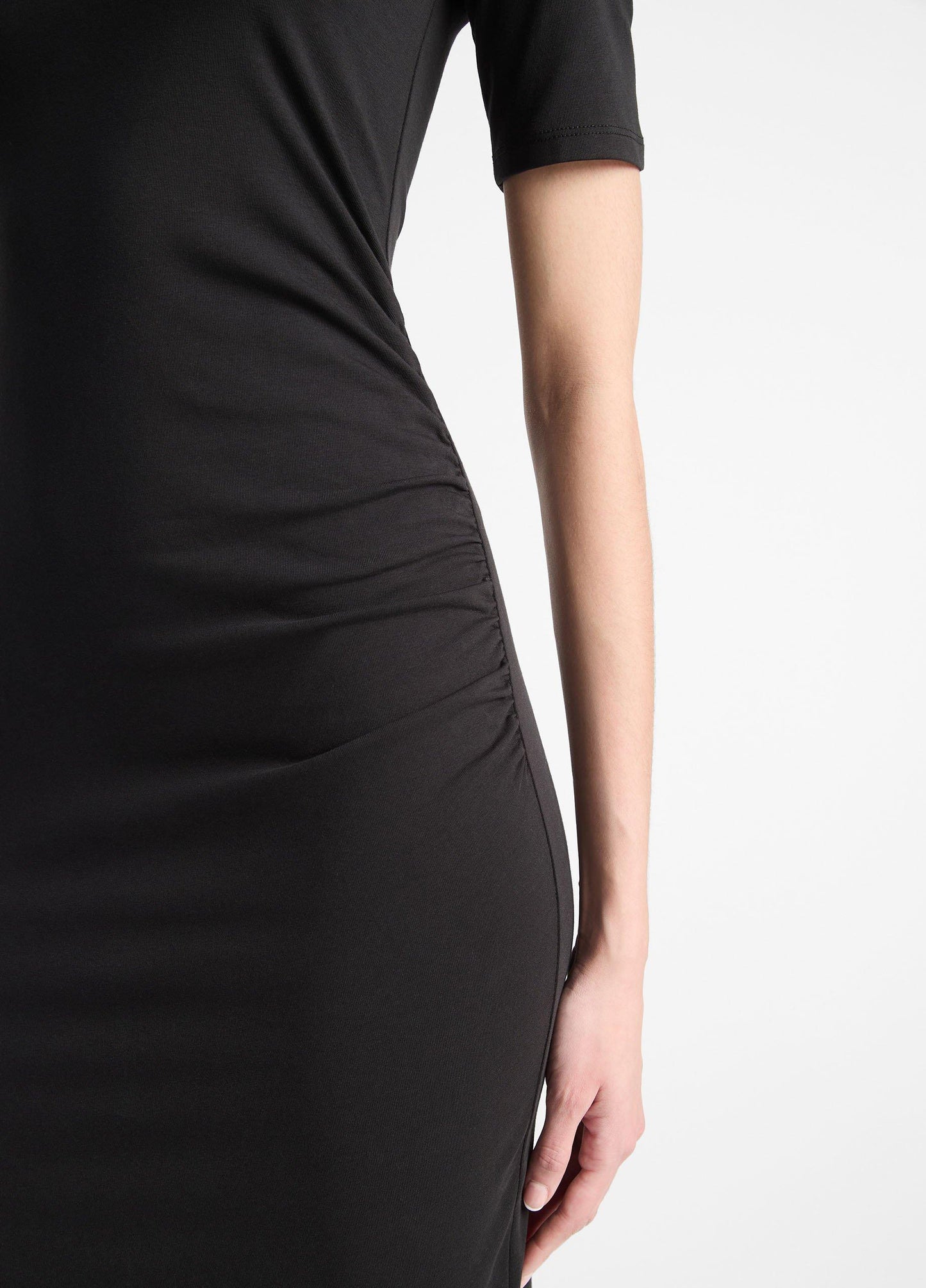 Vince Pima Cotton-Blend Side-Drape Dress - Dresses & Skirts