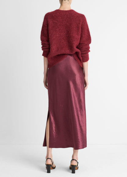 Vince Satin Side-Slit Slip Skirt - Dresses & Skirts
