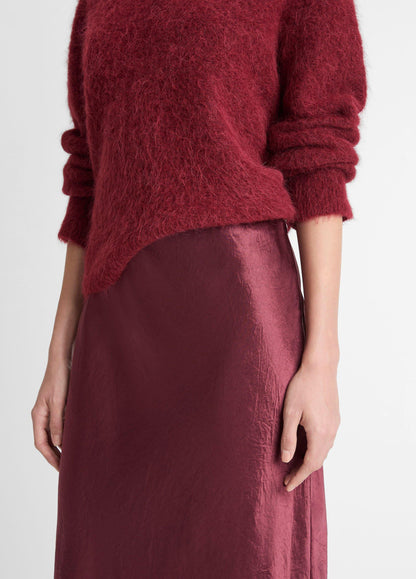 Vince Satin Side-Slit Slip Skirt - Dresses & Skirts