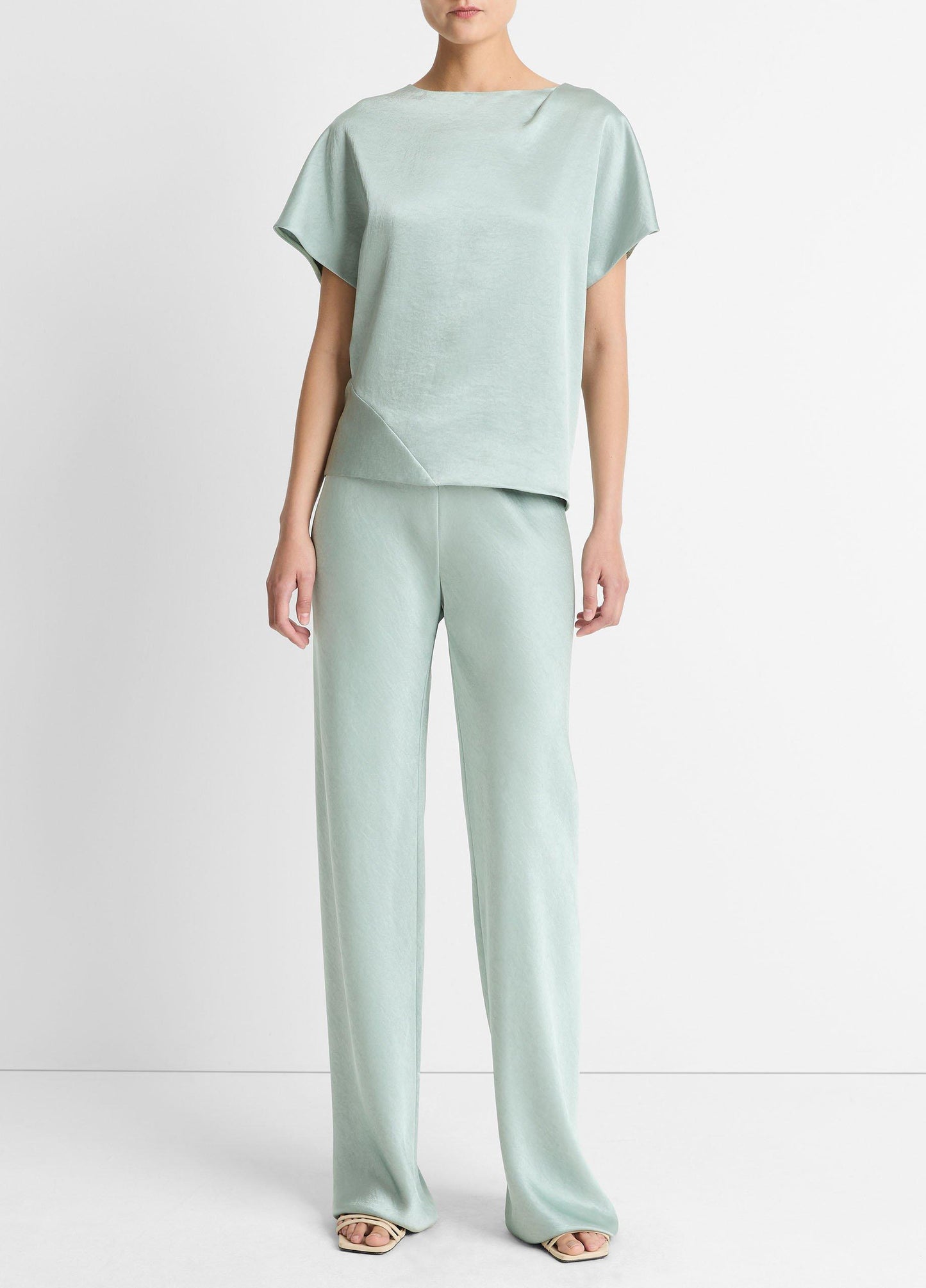 Vince Colette High-Rise Fluid Satin Bias Pant - Pants & Shorts