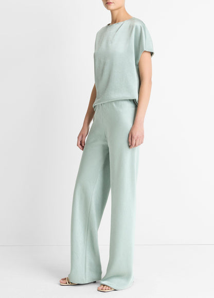 Vince Colette High-Rise Fluid Satin Bias Pant - Pants & Shorts