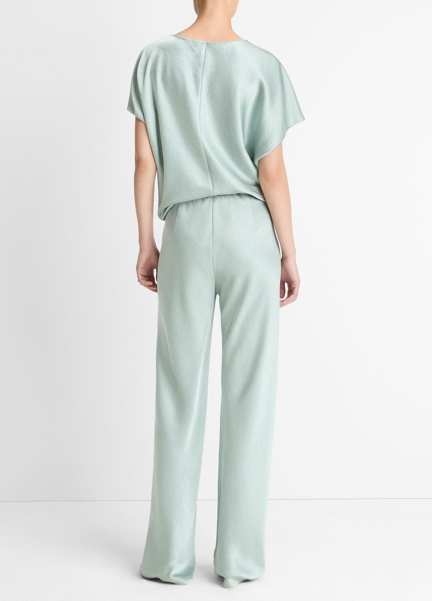 Vince Colette High-Rise Fluid Satin Bias Pant - Pants & Shorts