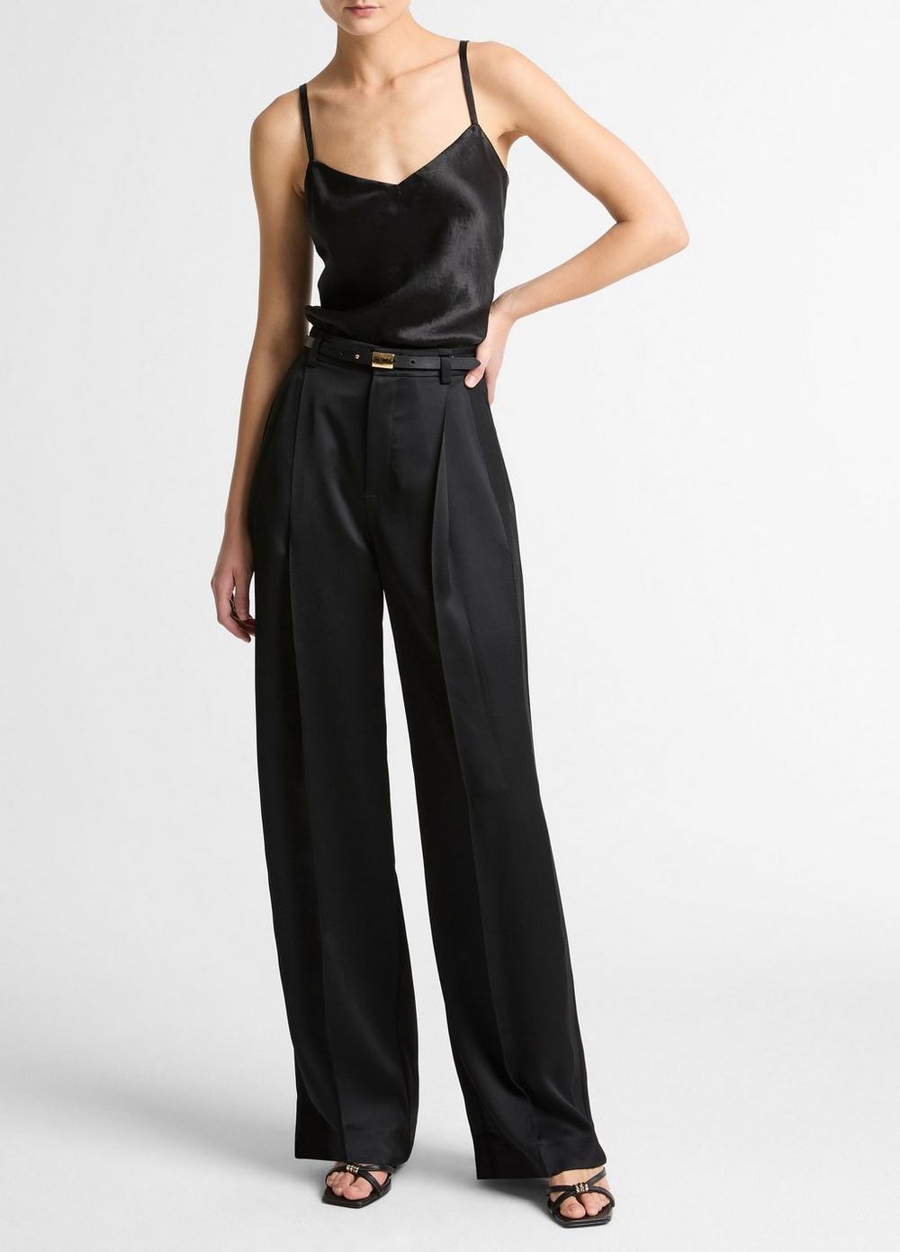 Vince Satin High-Waist Trouser - Pants & Shorts