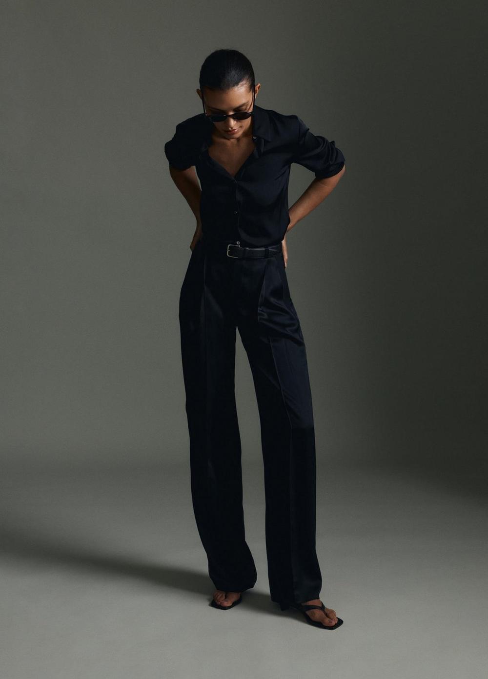 Vince Satin High-Waist Trouser - Pants & Shorts