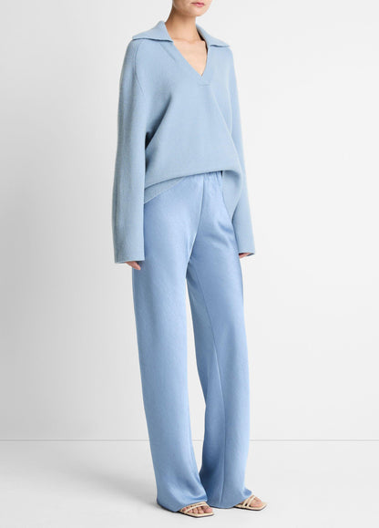 Vince Colette High-Rise Fluid Satin Bias Pant - Pants & Shorts