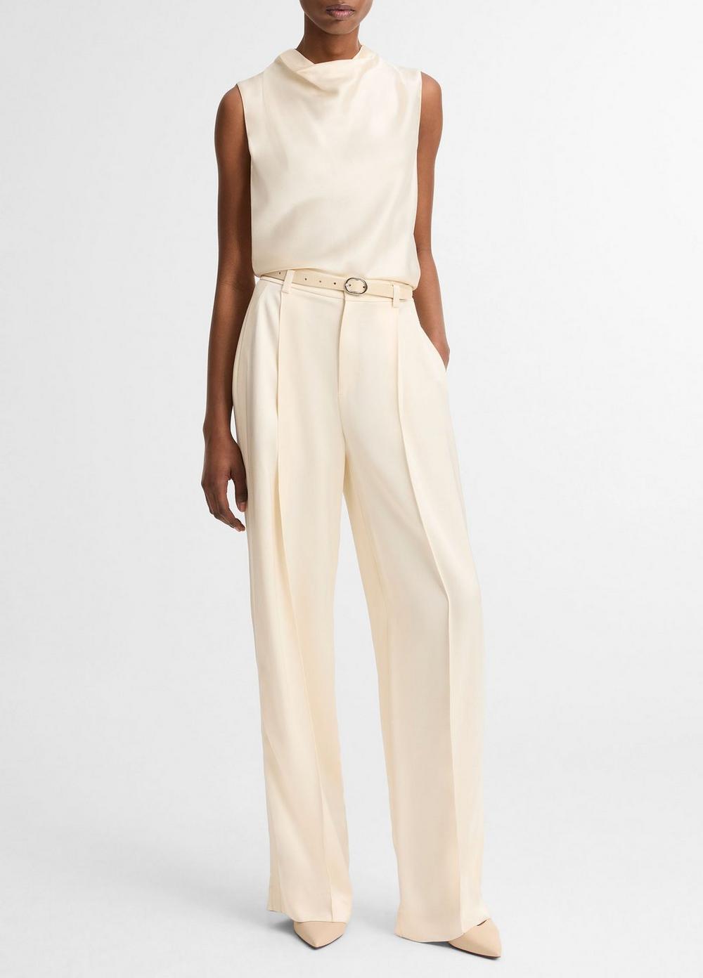 Vince Satin High-Waist Trouser - Pants & Shorts