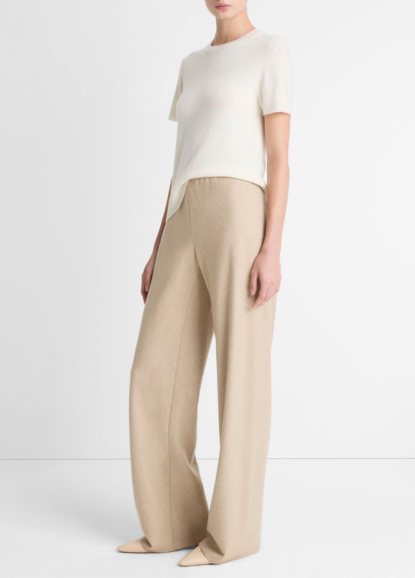 Vince Italian Wool-Blend High-Waist Bias Pant - Pants & Shorts