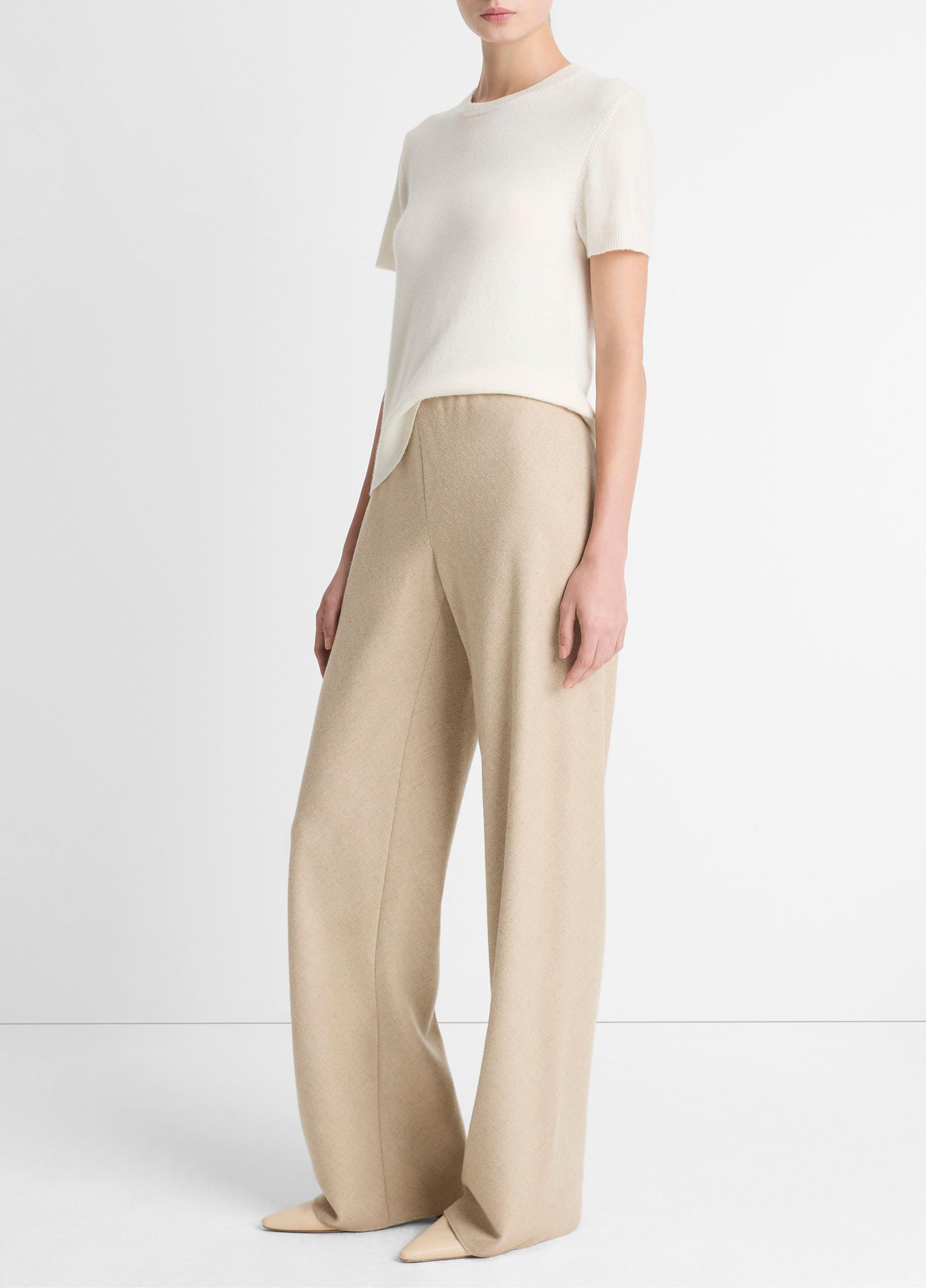 Vince Italian Wool-Blend High-Waist Bias Pant - Pants & Shorts