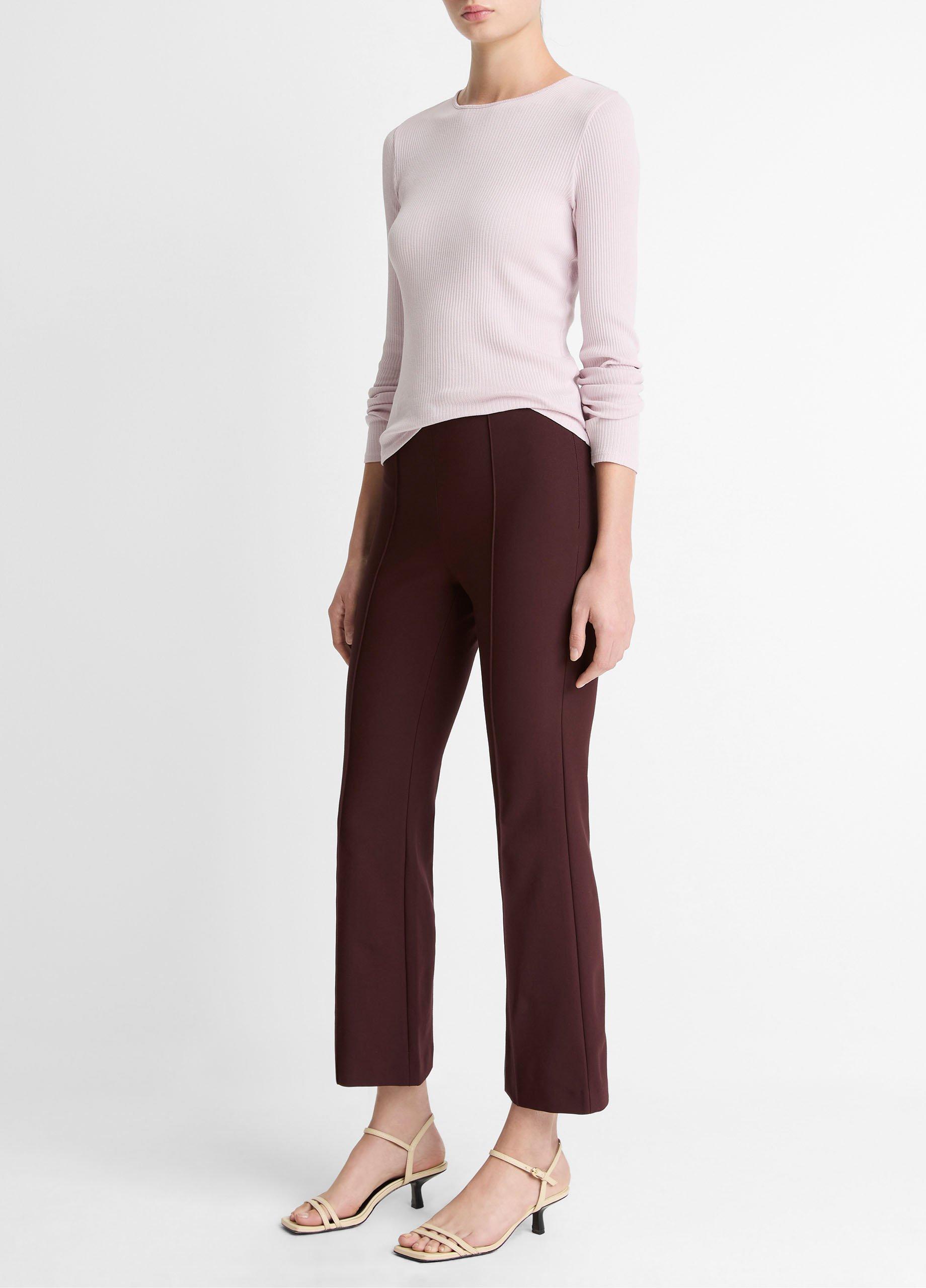 Vince Niki Mid-Rise Pintuck Crop Flare Pant - Pants & Shorts