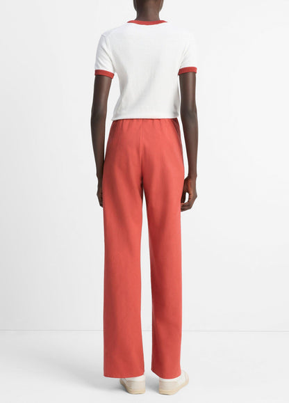 Vince Colette High-Rise Cotton & Linen-Blend Bias Pant - Pants & Shorts