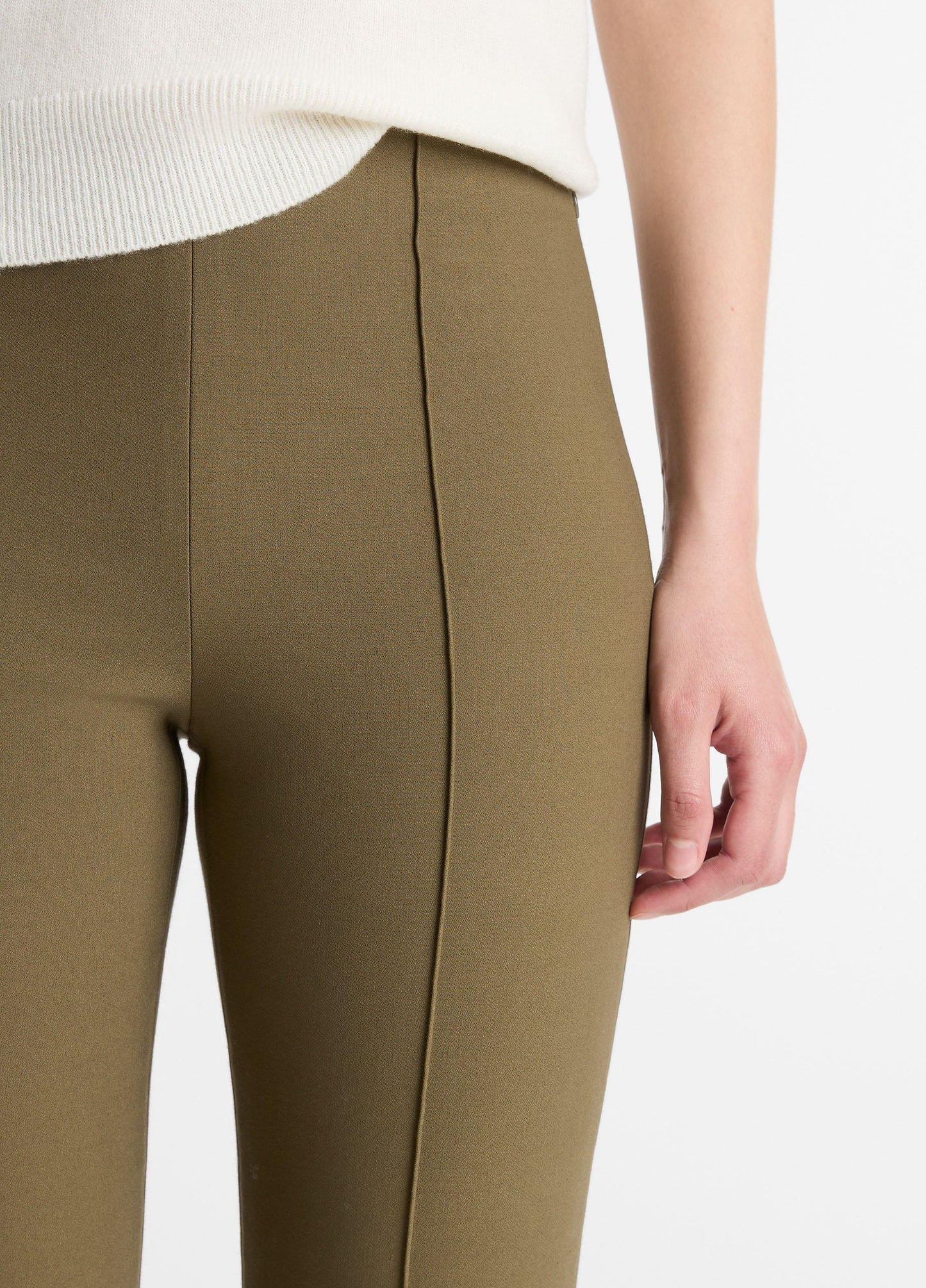 Vince Niki Mid-Rise Pintuck Crop Flare Pant - Pants & Shorts