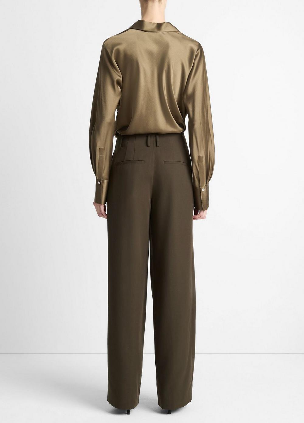 Vince High-Waist Pleated Trouser - Pants & Shorts