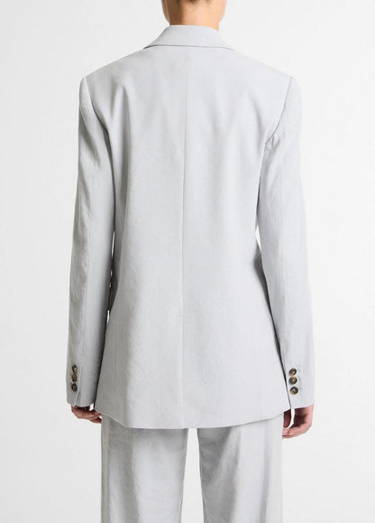 Vince Linen-Blend Single-Breasted Blazer - Jackets & Outerwear
