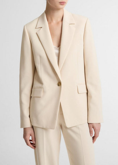 Vince Soft Sculpture Single-Breasted Blazer  - Jackets & Outerwear