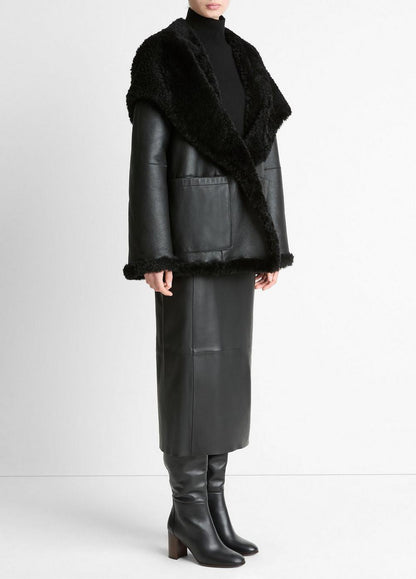 Vince Shearling Hooded Jacket - Jackets & Outerwear