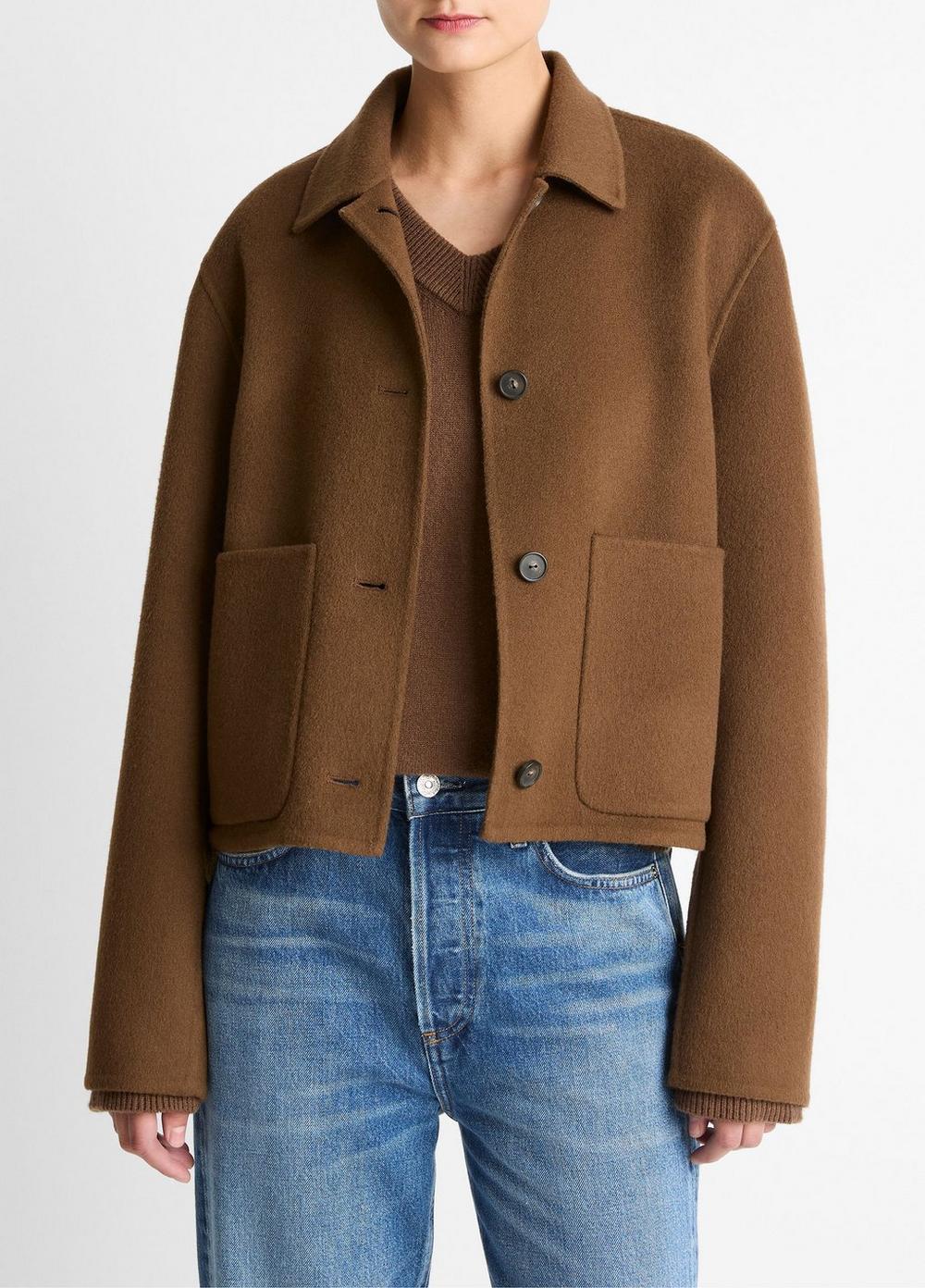 Vince Wool & Cashmere-Blend Short Jacket - Jackets & Outerwear