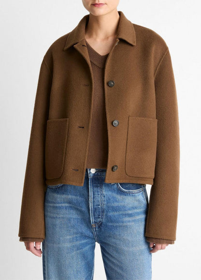 Vince Wool & Cashmere-Blend Short Jacket - Jackets & Outerwear