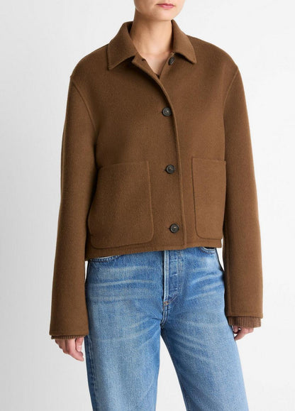 Vince Wool & Cashmere-Blend Short Jacket - Jackets & Outerwear