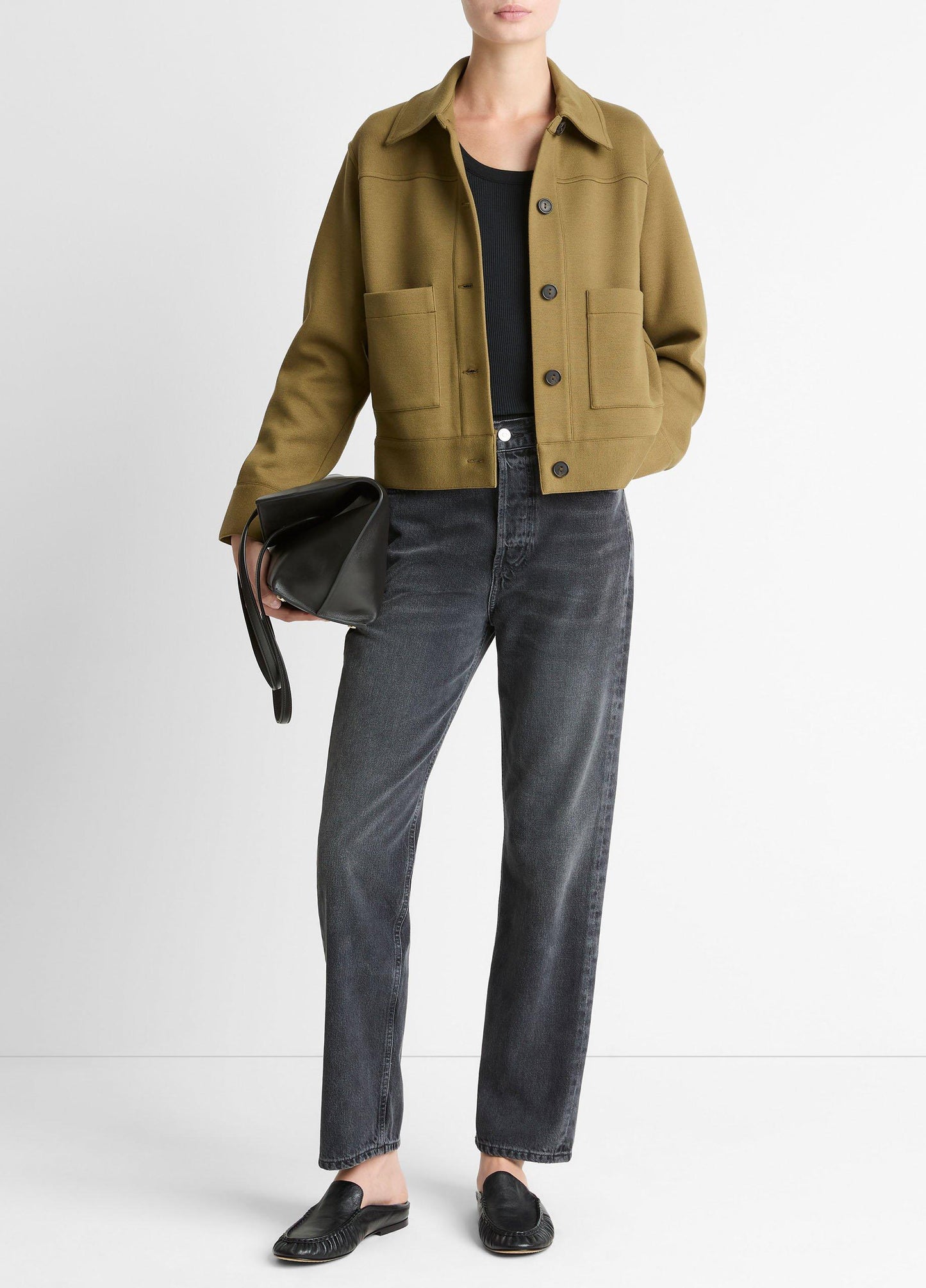 Vince Double-Face Cropped Jacket - Jackets & Outerwear