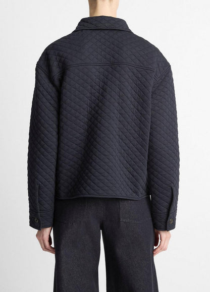 Vince Quilted Cotton-Blend Collared Jacket - Jackets & Outerwear