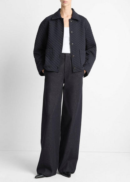 Vince Quilted Cotton-Blend Collared Jacket - Jackets & Outerwear