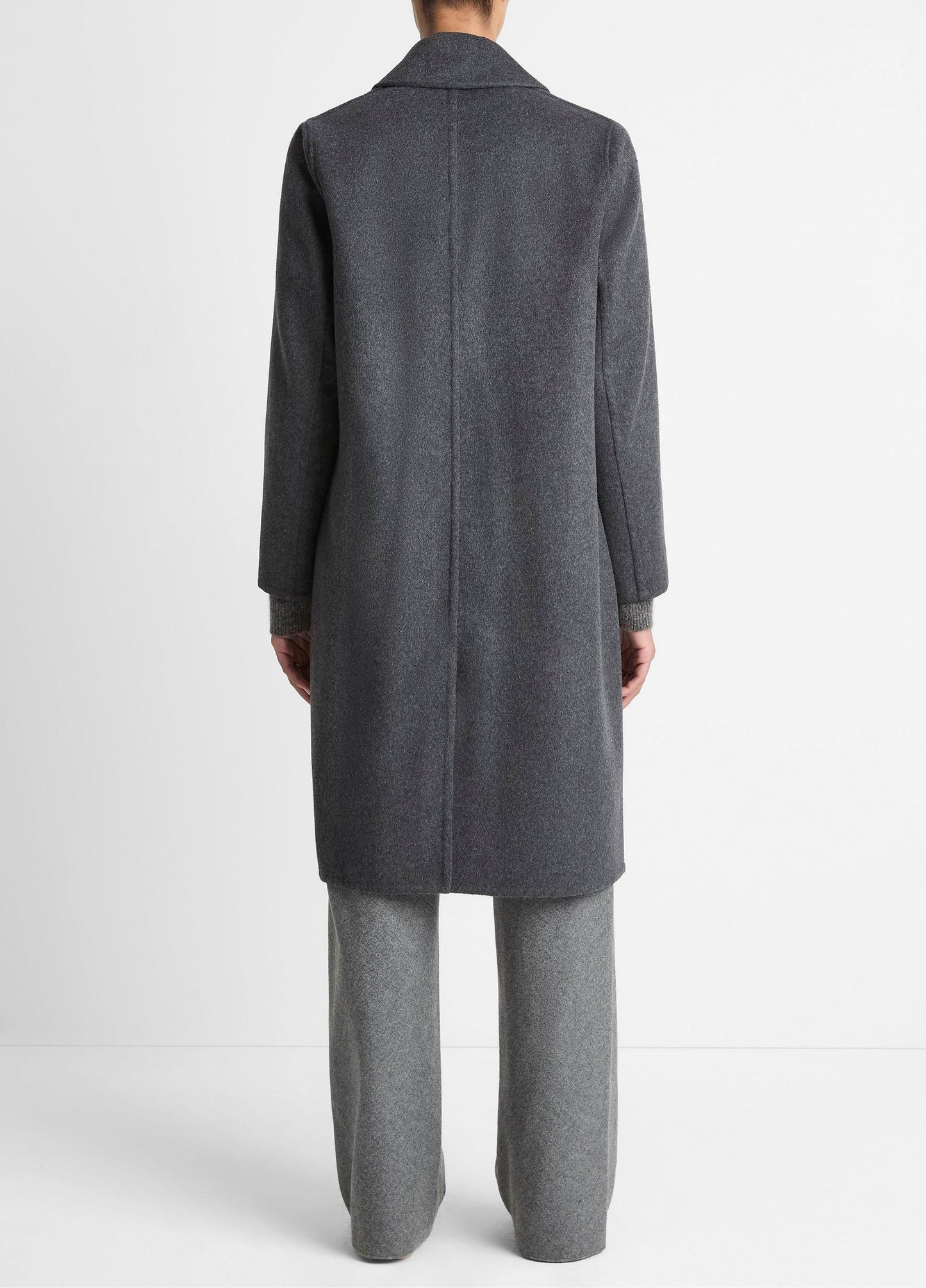 Vince Classic Wool-Blend Straight Coat - Jackets & Outerwear