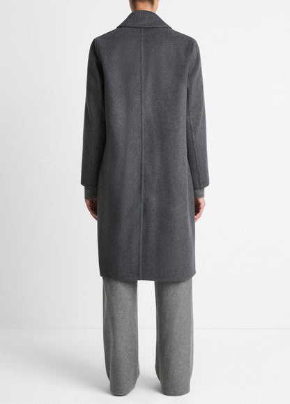 Vince Classic Wool-Blend Straight Coat - Jackets & Outerwear