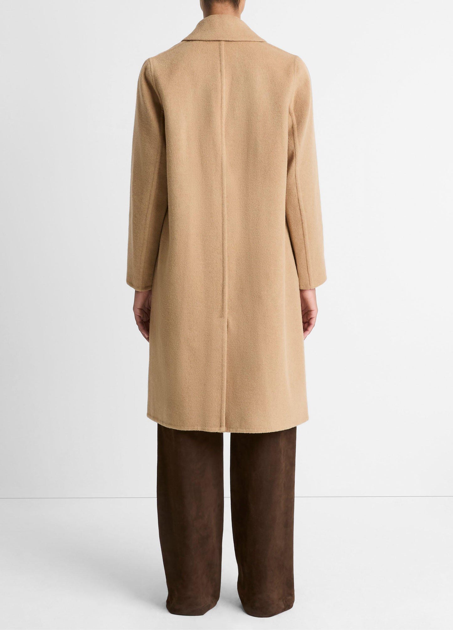 Vince Classic Wool-Blend Straight Coat - Jackets & Outerwear