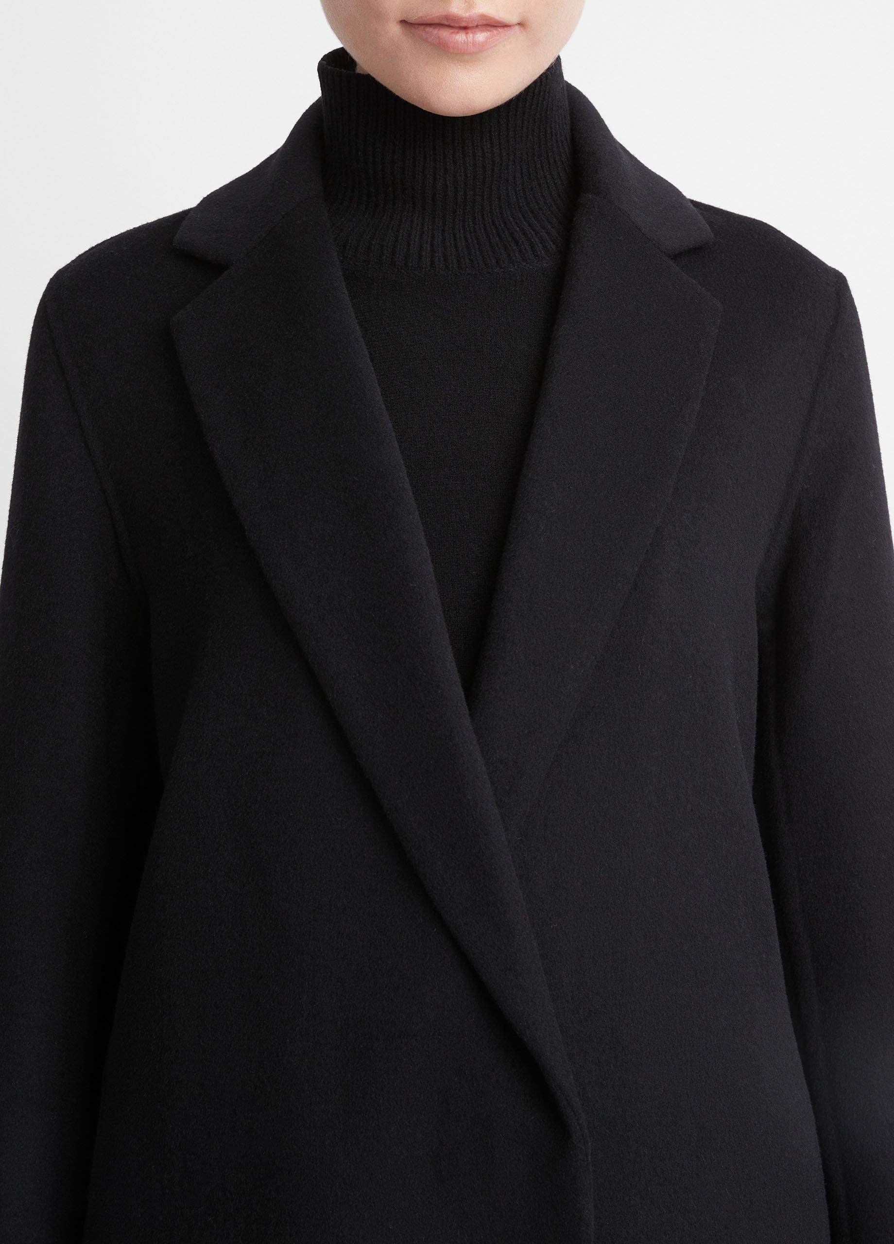 Vince Classic Wool-Blend Straight Coat - Jackets & Outerwear