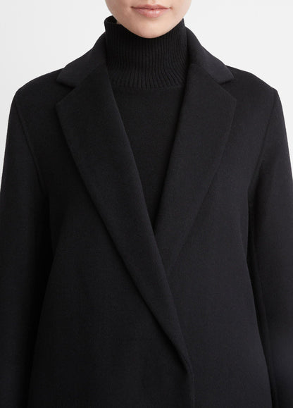 Vince Classic Wool-Blend Straight Coat - Jackets & Outerwear