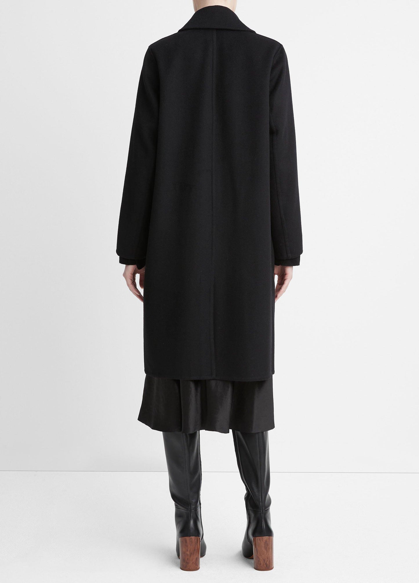 Vince Classic Wool-Blend Straight Coat - Jackets & Outerwear