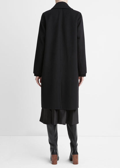 Vince Classic Wool-Blend Straight Coat - Jackets & Outerwear