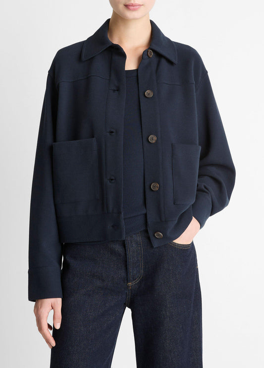 Vince Double-Face Cropped Jacket - Jackets & Outerwear